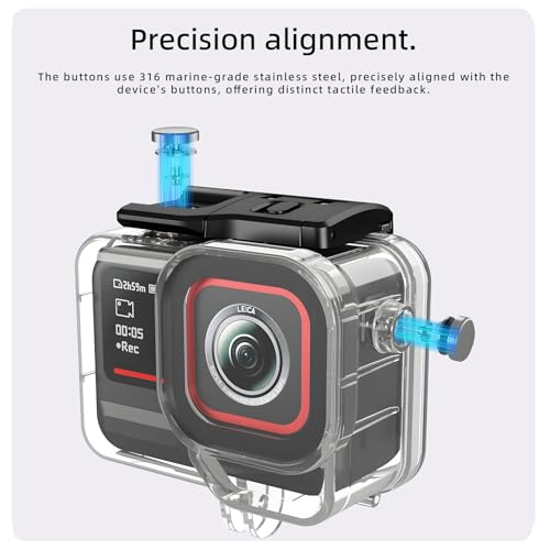 Image of Underwater Housing Case for Insta 360 ACE 2, Clear PC Material, 30M Waterproof, Marine-Grade Steel Buttons, Three-Fold Buckle Lock (YH-ace2)