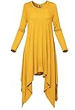 Longueur : midiskirt Yalí (à Manches Courtes Ourlet asymétrique Robe S Jaune