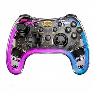 Focus Wireless RGB Gaming Controller For PC, Android, iOS, and PS4, Gamepad with Programmable Buttons, Dual motor force, Dual Joystick, Haptic Feedback, USB C & Bluetooth with Zero Lag Connectivity