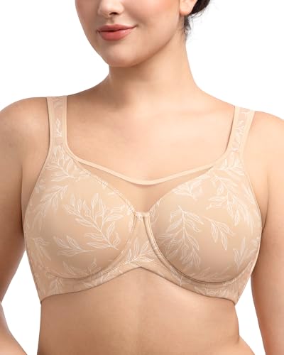 Image of HSIA Minimizer Bras for Women Plus Size, Full Coverage Coolcomfort T Shirt Unlined Bra with Underwire for Heavy Breast