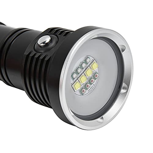 Linterna de 12 LED IP68 10000LM para pesca con luz roja y azul Irfora 4