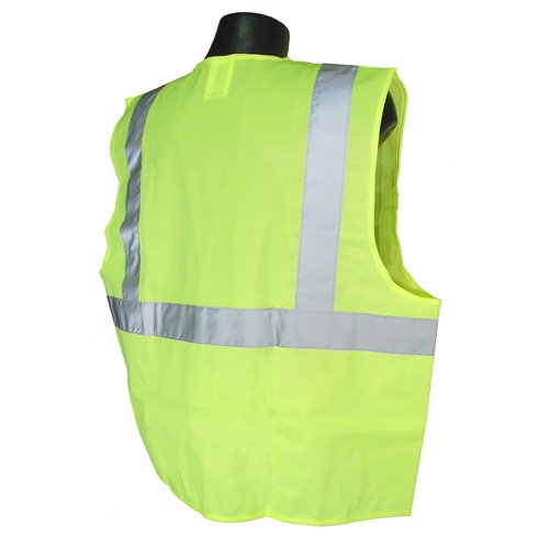 Radians 2 Pockets High Visibility Neon Green Zipper Front Safety Vest With Reflective Strips - Meets Ansi/Isea Standards, Size Xxlarge #TOP4