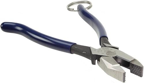 Miniatura 5 de Klein Tools D213-9STT - Alicates de hierro con mandíbulas moleteadas de alta resistencia, cuchillos endurecidos por inducción y un anillo de