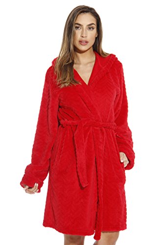 Just Love 6341-Red-M Kimono Robe/Hooded Bath Robes For Women #TOP1
