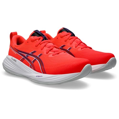 ASICS ASICS Men's Gel-Cumulus 27 Running Shoes, Glacier Grey/Mid Grey, Flash Red White, 50.5 EU