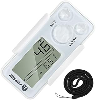 Awroutdoor Pedometer, Step Counter for Calculate Distance Calorie, 3D Pedometers for Walking with LCD Display, Belt Clip and Lanyard, Ideal for Parents, Kids
