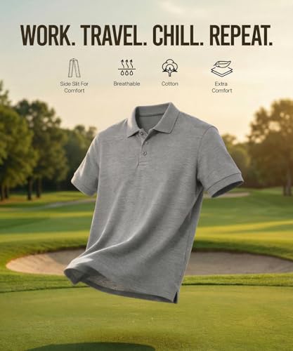 Image of Scott International Cotton Polo T Shirt | Collar Half Sleeves Plain T-Shirt | Tshirt for Men Stylish | Casual Tee for Office, Sports, Gym & Everyday Comfort | Men's Breathable All-Season Tshirt