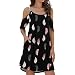 NIUREDLTD Abito Estivo Sexy da Donna con Cinturino per Spaghetti Abito Estivo con Maniche a Balze con Spalla Fredda Abiti Eleganti con Tasca Abito Neonata Battesimo Manica Lunga