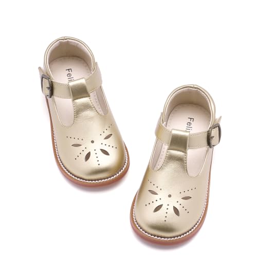 Image of Felix & Flora Toddler Little Girl Princess Dress Shoes-Mary Jane Flats for Girl Party School Shoes
