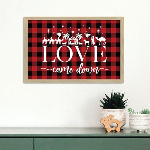 Cadre Love Came Down pour entrée chaleureuse | Déco rétro 20x30