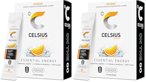 Image of CELSIUS On The Go Orange, Sugar Free Energy Drink Mix (Pack of 28)
