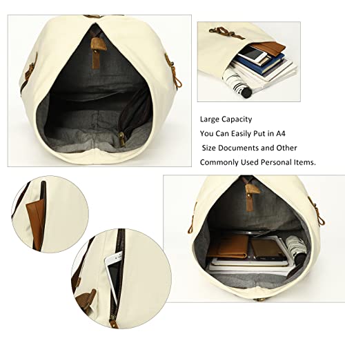 Mochila Vintage Canvas Grande para Senderismo y Viaje miniatura 4