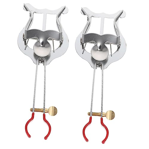 GALPADA 2Pcs Lightweight Music Score Clamp Durable Trumpet Lyre Clip for Instruments Portable Music Holder for Marching Bands and Musicians