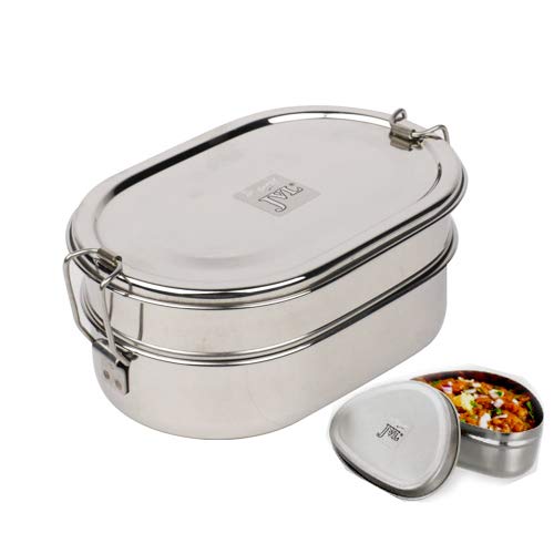 Buy JVL Stainless Steel Double Layer Capsule Lunch Box with Small