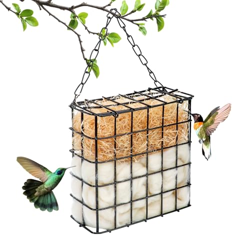 Vogel Nistmaterial Halter Set Futterstation Zum Aufhängen Futterspender Vögel Metall Nachfüllbar Käâ€¦ – Miniatur