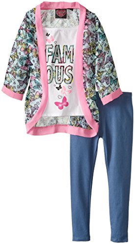 Image of Forever Me Big Girls' Leggings Top and Flyaway Cardi Set