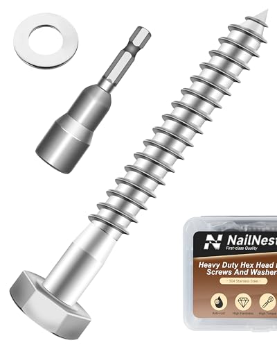 Boulons hexagonaux Nailnest 1/4" x 2-1/2" inox 304