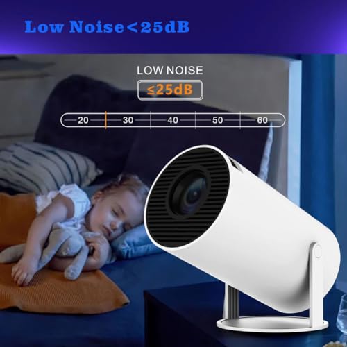 Mini proiettore 4K HD con WiFi e Bluetooth, correzione trapezoidale automatica per Home Theater