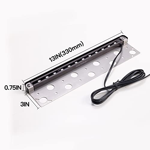 Gardenreet 13 Inch LED Hardscape Light,Retaining Wall Lights,12V AC/DC Paver Step Light,Cast Aluminum Housing,Integrated 2.5W 2700K LED Light Source,IP65 Waterproof, 50000 Hours Lifespan by Gardenreet - Image 6