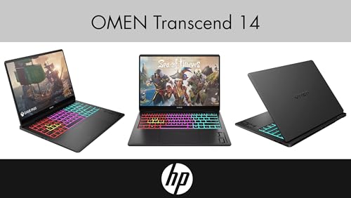 Image of HP OMEN Transcend 14 AI Gaming Laptop 14.0 inch 2.8K (Intel Ultra 9-285H, GeForce RTX 5070 8GB, 32GB LPDDR5X, 1TB PCIe SSD, Win 11 Pro) w /DKZ USB Port Expander