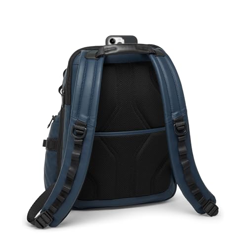 Image of Tumi Mens Navigation Backpack Navy Coated Canvas One Size