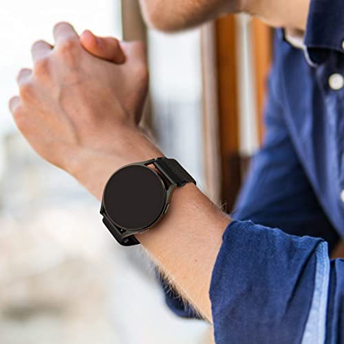 Meliya Elastic Bands For Samsung Galaxy Watch 4 40Mm 44Mm / Watch 4 Classic 42Mm 46Mm Women Men, 20Mm Soft Stretch Nylon Sport Wristbands For Samsung Galaxy Watch 4 (Black+Winered+Starlight+Pink) #TOP6