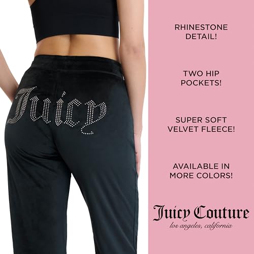 Image of Juicy Couture Women's Velvet Fleece Lounge Pajama Pant with Rhinestones