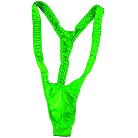 Acizi Tanga Borat Mankini para Hombre (Verde) Cover