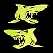 Erreinge X2 requin autocollant fluorescent jaune autocollant en pré-espacés pour autocollant PVC peint Auto Moto Casque Camper pour ordinateur portable - 35 cm