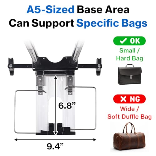 Japard Folding Carrying Cart, Luggage Cart with 2 Wheels One Way, Compact for Travel Trolley School with Bungee Cord (Silver, 22lbs - 2 Wheels)