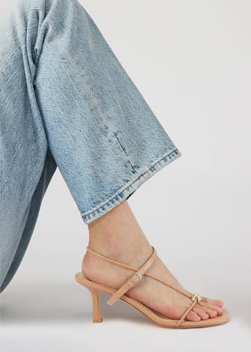 Strappy Heels for Women Square Toe Slingback Mid-Heel Sandals Dressy Beach Thong Flip Flop Slides Sandals4