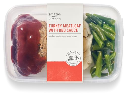 Amazon Kitchen, Turkey Meatloaf with BBQ Sauce, Single Serve Meal...