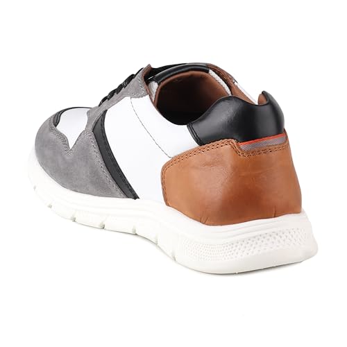 Image of Red Chief|Men|Lace-Up|Casual|Oxford Shoes|White /Grey