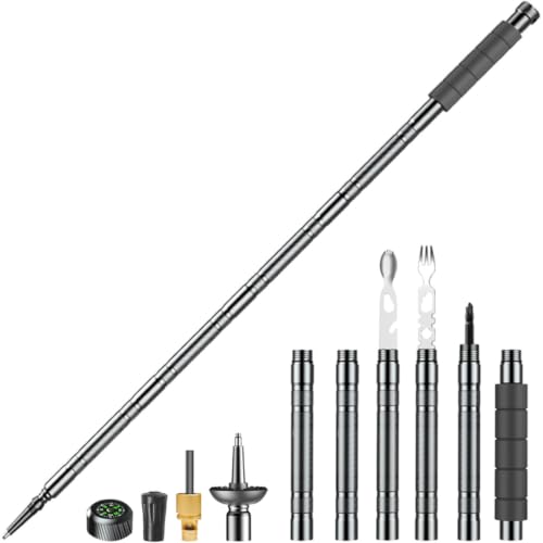 Tactical Hiking Stick,Survival Walking Stick Multi Tool,Trekking Pole
