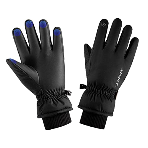 Hao-zhuokun Thermo Winter Skihandschuhe,Handschuhe Herren & Damen,Anti-Rutsch Winddichte Radhandschuhe Winterhandschuhe für Skifahren Wandern Radfahren Snowboard Cover