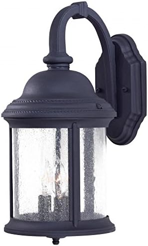 Minka Lavery Outdoor Wall Light 9011-66 Hancock Cast Aluminum Exterior Wall Lantern, 180 Watts, Black