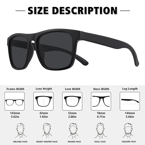 MEETSUN Polarized Sunglasses For Men Women UV Protection Square Frame Sport Fishing Driving Sunglasses4