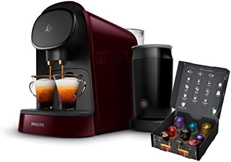 Philips L'Or Barista LM8014/80 Cafetera Espumador de Leche, Compatible  Individual y Cápsula Doble, 19 Bares de Presión, 12 Variedades Incluyendo  Cappuccino, 1 l, Color Granate : Amazon.es: Hogar y cocina