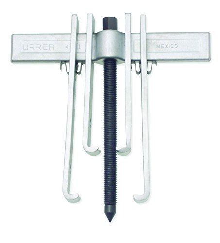 URREA 10-Ton Straight Jaw Puller Set - 8-piece Mechanical Gear Puller with Interchangable & Adjustable Jaws - 4232SJ