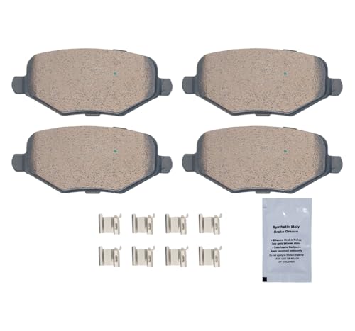 Image of HUSCH D1719 Rear Ceramic Brake Pads Kit Fit For Chrysler Town & Country 2012-2016, For Dodge Grand Caravan 2012-2016, For Journey 2013, For Ram C /V 2012-2015, For Volkswagen Routan 2013-2014