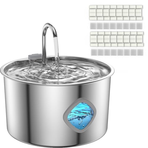 Fuente de agua para gato de acero inoxidable 3.2 L