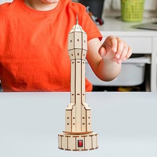 Kits de ciencia para niños con maqueta de satélite de madera 3