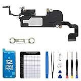 Picture of DGSCSMY for iPhone 12 Pro Max Earpiece Front Speaker Replacement Repair Kit 6.7" OEM Ear Module Part with Ambient Light Sensor Proximity Sensor Connector Fix Tools A2342 A2410 A2411 A2412