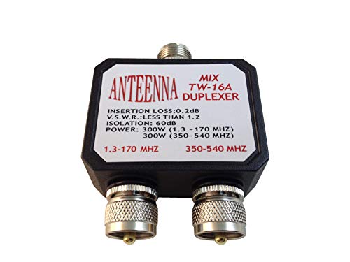 TW-16A Duplexer SO-239-PL-259(VHF 1.3-170MHz)/PL-259(UHF 350-540MHz)