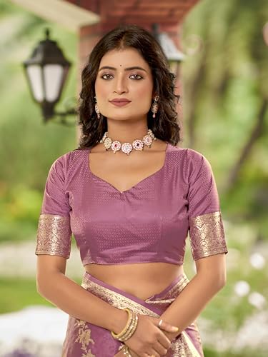 MANOHARI pink banarasi silk saree – image 7