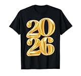Happy New Year 2026 Gold Party Family Xmas T-Shirt