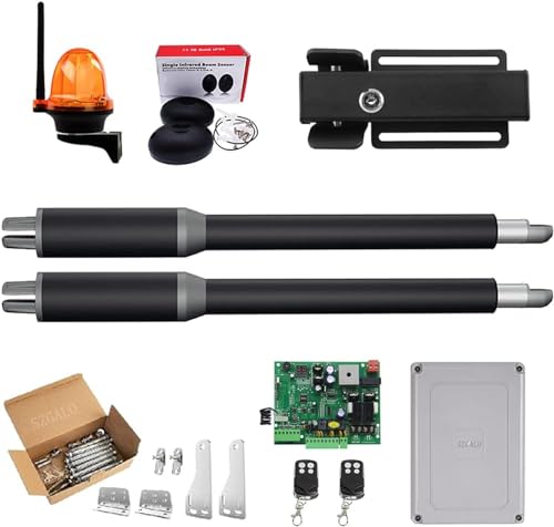Kit d'ouverture automatique de portail – Ouvre-porte battante actionneur moteur pour contrôle d'accès – Ouvre-porte électrique à double bras 200 kg