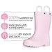 K KomForme Kids Girls & Boys Rain Boots with Easy-on Handles Waterproof Outdoors