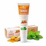 OPTISMILE NATURAL Pasta de dientes sin Flúor sin Sulfatos Vegana con Cúrcuma whitening antiplaque toothpaste with Turmeric Crema Dental antiplaca sabor menta suave Pasta Dental SLS Free Fluoride Free