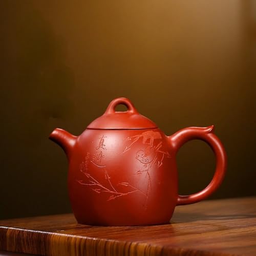 Yixing - Filtro de tetera de 300 ml, olla Xishi, hecha a mano, de arcilla morada china